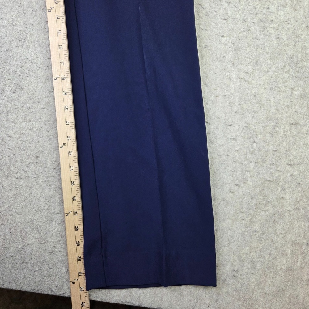 St. John Pants Womens 6 Blue Business Stretch Lightweight Wide Leg Made in USA - Picture 7 of 10